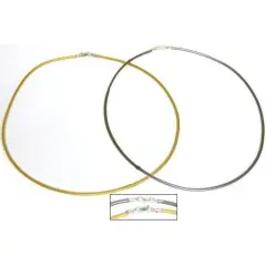 Rubber Cord Necklaces 16" 2Pcs