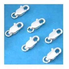 6 Sterling Silver Lobster Claw Clasps Jewelry Findings