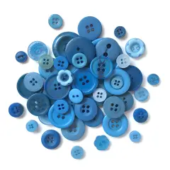Buttons Galore Colorful Sewing & Craft Buttons for DIY Projects Blueberry