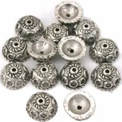 Bali Rope Bead Caps Antique Silver Plt 9.5mm Approx 14