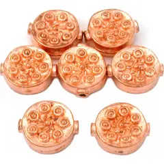 16g Fluted Round Disc Bali Bead Copper Plt 12.5mm App 7