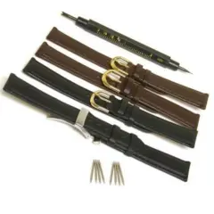 4 Leather Watch Band Deployment Buckle 18mm & Tool New