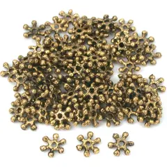 Flower Bali Spacer Beads Antique Gold Plt 7mm Approx 90