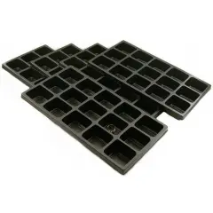 5 Tray Inserts Black Charm Bead Travel Display 15 Slot