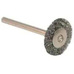 12 Straight Steel Wire Wheel Brush, 3/4" Diameter 1/8" Shank