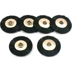 6 Stiff Hair Wheel Brush Jewelers Polishing Tool 3/4"