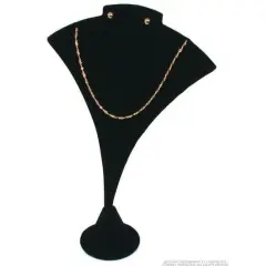 Bust Display Pendant Earring Combo Black Velvet