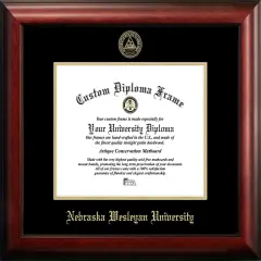 Nebraska Wesleyan University 11w x 8.5h Gold Embossed Diploma Frame