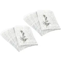 100 Silver Paper Gift Bags Shopping Tote Sales Bag 6 x 4"