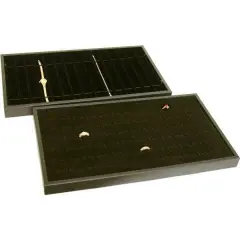 Black Bracelet Watch & Ring Display Tray Case Fixtures