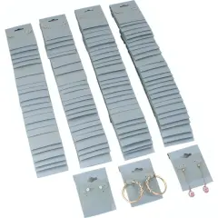 100 Gray Hanging Earring Cards 2 Inch Jewelry Display