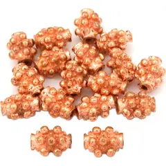 15g Dot Bali Tube Beads Copper Plated 9mm Approx 15