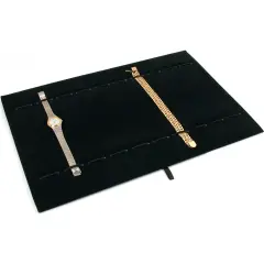 Black Velvet 10 Slot Bracelet Watch Black Display Tray Insert Pad