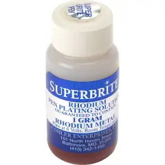 SuperBright Pen Plating Solution 1 Gram Rhodium Metal
