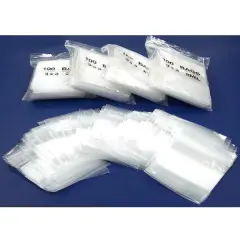500 Zipper Block Bag Resealable Plastic Baggies 3" x 3"