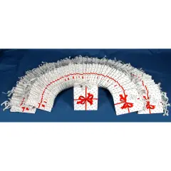 50 Jewelry Shopping Tote Gift Bags White & Red Bow 4.5"