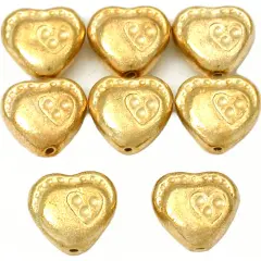 15g Double Heart Bead Gold Plated Jewelry 10mm Approx 8