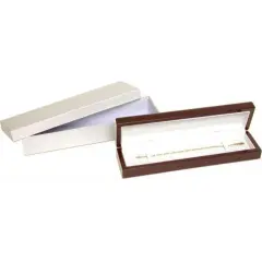 Bracelet & Watch Gift Box Rosewood Stained 8 1/2" (Only 1 Box)