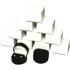 12 Flocked Earring Heart Gift Display Boxes