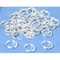 45 Split Rings Sterling Silver Charm Necklace Part