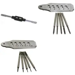 Mini Die Set Screw Plate & Taps Jewelers Wrench 1/4" Capacity Hand LatheTool Kit