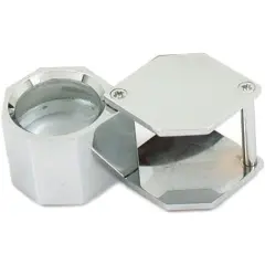 10x Hexagon Loupe Jewelers Gem Folding Magnifier 21mm