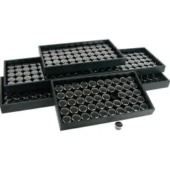 300 Gem Jars Black Foam Display & Stackable Tray