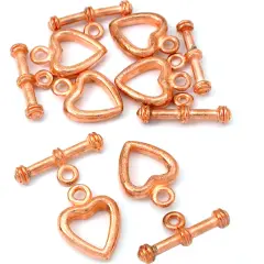 Bali Heart Toggle Clasp Copper Plated New 19mm Approx 5