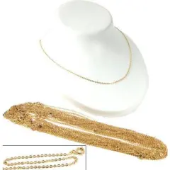 Cable Chains Gold Plated 18" 36Pcs