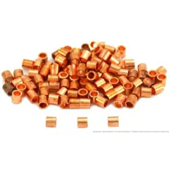 100 Crimp Tube Beads Jewelry Beading Copper Plated Part