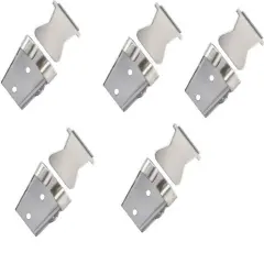 Nickel Silver 2 Piece Bolo Backs for 4 Ply Bolos, Pack of 5