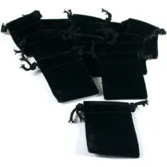 Black Velvet Gift Bag Drawstring Jewelry Pouches2" Kit 144 Pcs