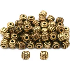 Barrel Bali Beads Antique Gold Plated 4.5mm Approx 50