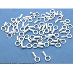 Crimp End Cap 1.2mm Sterling Silver 50 Pcs