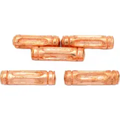 17g Bali Tube Beads Copper Plt Round 23mm Approx 5