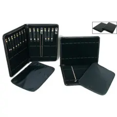 2 Watch Bracelet Chain Display Zipper Travel Folder