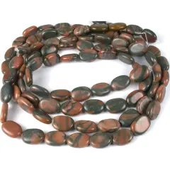 Leopard Jasper Oval Beads Gemstone 10x14mm 3 Strands