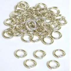 50 Sterling Silver Open Jump Rings 16 Gauge 7mm