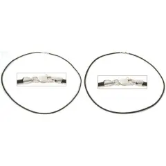 Brown Leather Cord NeckLace 16" & 18" Kit 2 Pcs