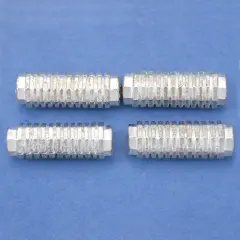 15g Bali Octagon Tube Beads Silver Plt 17mm Approx 4