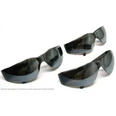 3 Glasses Safety Shooting Hunting UV Silver Lenses