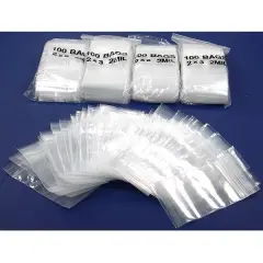 500 Zipper Poly Bag Resealable Plastic Shipping Bags 2"x 3"
