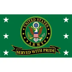 United States Army Served With Pride Flag 3ft x 5ft