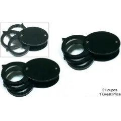 2 Loupe 5X 10X 15X Folding Jewelry Magnifier Magnification Jewelers Tools