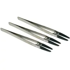 3 Beading Tweezers Pick Up Soft Tip Round Bead Tool