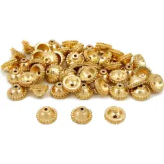 End Cap Bali Beads Gold Plated Jewelry 10mm Approx 50