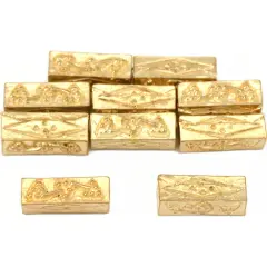 Grapes Rectangle Tube Beads Gold Plated12.5mm Approx 15
