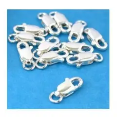 12 Sterling Silver Lobster Claw Clasps Jewelry Findings