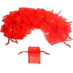 48 Jewelry Drawstring Pouches Organza Gift Bag 1.75x2"