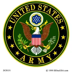 United States Army Sticker 3-1/4"X3-1/2"